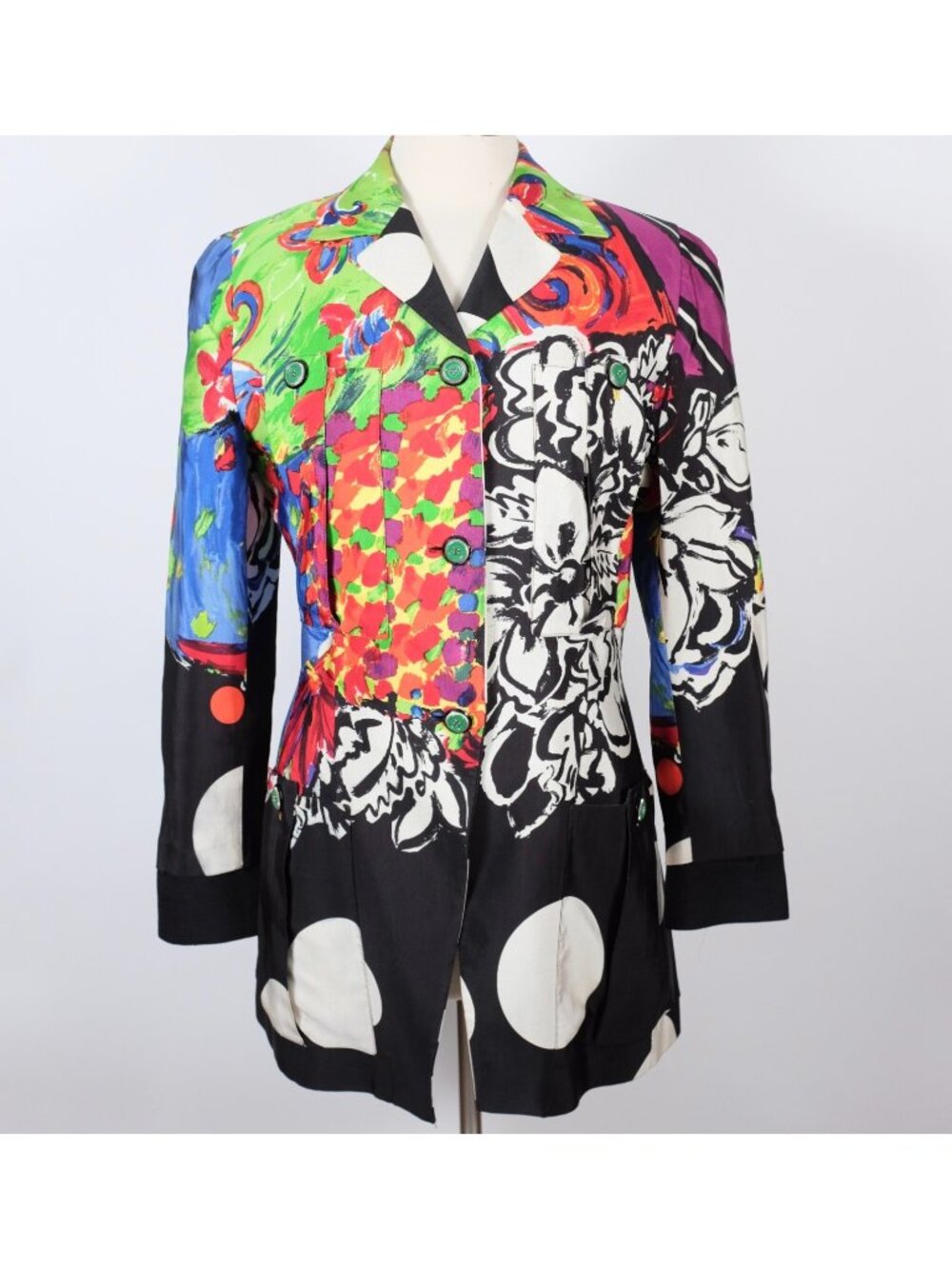 Y2K Gianni Versace Couture jacket 1991 44 US 8 Pop Art coat